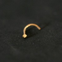 Piercing Nostril Ouro 18k Banhado Piercing Nariz Spike 0,8mm x 6mm