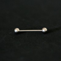 Piercing Tongue Barbell 316L Surgical Steel Ball 1.6mm x 19mm