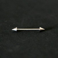 Piercing Tongue Barbell 316L Surgical Steel Spike 1.6mm x 19mm