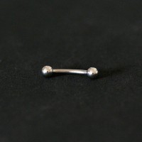 Piercing 316L acero quirrgico de la ceja curvada bola Microbell 1.2mm x 8mm