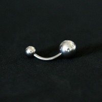 Piercing 316L Surgical Steel Navel Banana Large 1.6mm x 10mm