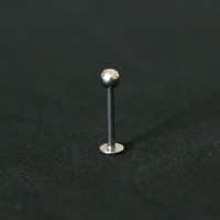 Piercing bola de acero quirrgico 316L Labret Chin 1,2 mm x 10 mm