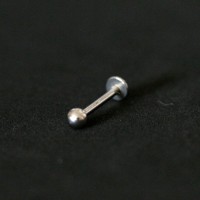 Piercing bola de acero quirrgico 316L Labret Chin 1,2 mm x 10 mm