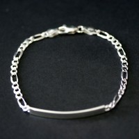 Bracelet 925 Silver Plated 4.5 cm length of 4 mm in width