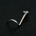 Nose piercing 18k White Gold Heart with 01 stone Zirconia