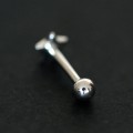 Ear Piercing Microbel 18k White Gold Star with Zirconia stones