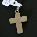 Steel Crucifix Pendant with Christ Crucified Gold