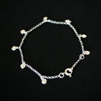 925 Silver Heart Bracelet Small 18cm