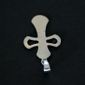 Hollow Steel Crucifix Pendant with Gold