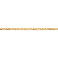 Corrente de Ouro Amarelo 18k Groumet 4x1 60 cm / 3 mm