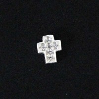 Cruz Cravejada Segredo Apaixonado de Prata 925 para Capsula Momentos de Vida