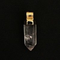 Pingente Semi Jóia Folheado a Ouro com Pedra Natural Cristal Bruto