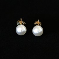 Semi Earring Jewelry Gold Plated Pearl Helena