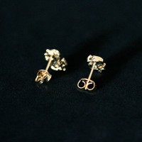 Earring Gold Plated Jewelry Semi Small Wealth Money
